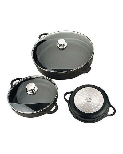 Kastrull med lock Valira 4135/25 Svart Ø 24 cm