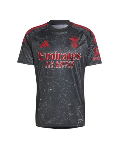 Kurzärmiges Fußball T-Shirt für Männer Adidas SLB Benfica Schwarz