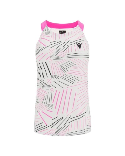 Dames Mouwloos T-shirt Macron Prime Cd  Wit Padel