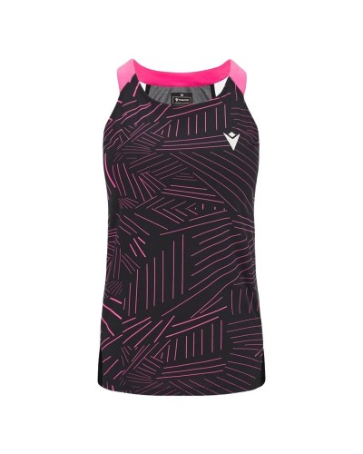Maglia Smanicata da Donna Macron Prime Cd  Nero Padel