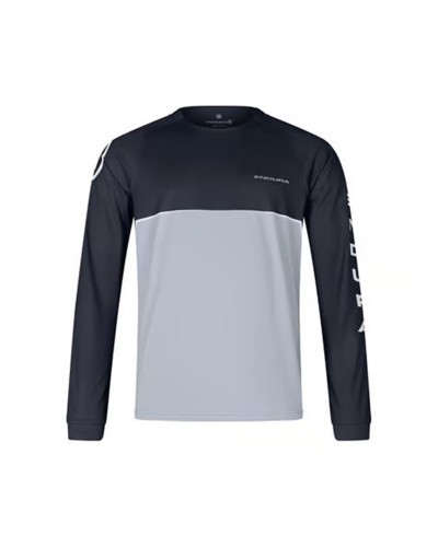 Wielertrui Endura Core Printed Zwart Marineblauw