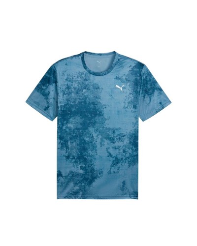 Heren-T-Shirt met Korte Mouwen Puma Essentialsentials Aop Zwart