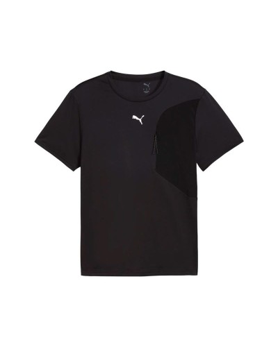 Heren-T-Shirt met Korte Mouwen Puma M Flex Pocket Zwart