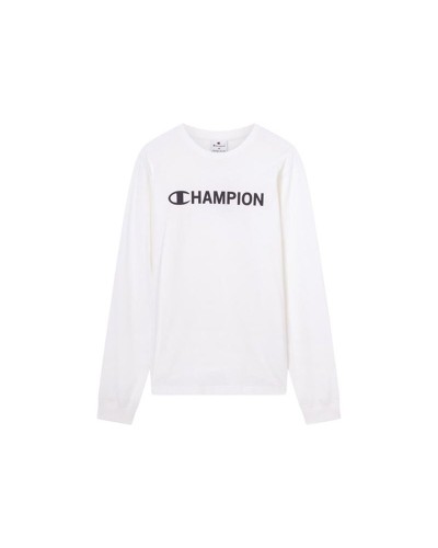 Maglia a Maniche Lunghe Uomo Champion Graphic Shop Bianco