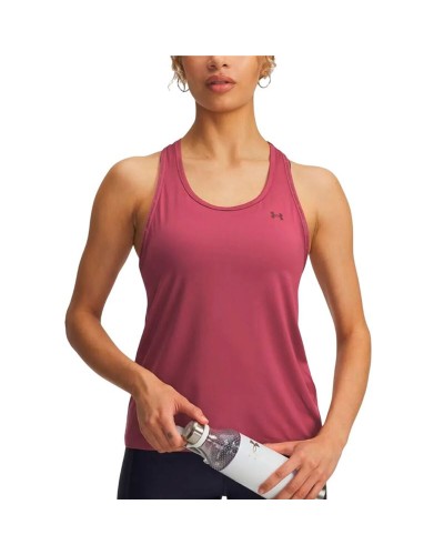 Camiseta para Mujer sin Mangas Under Armour Tech Knockout Rojo Carmesí Fitness