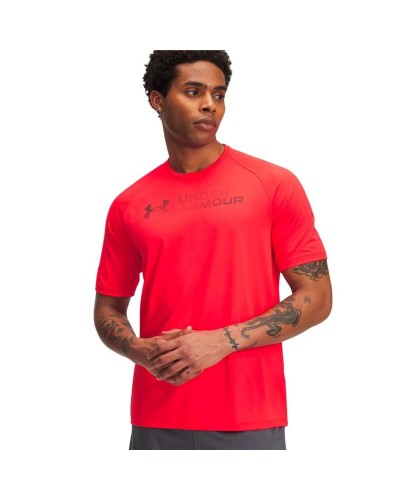 Men’s Short Sleeve T-Shirt Under Armour Tech Reflective Red
