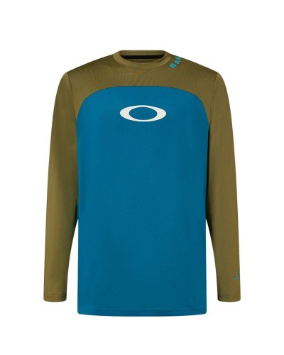 Wielertrui Oakley Free Ride Rc Ls Blauw