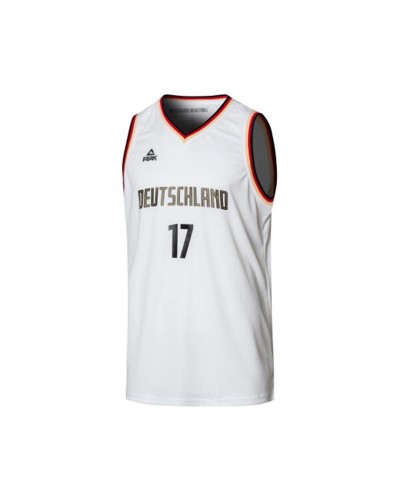 Basketbal T-shirt Peak Deutschland 17 Wit