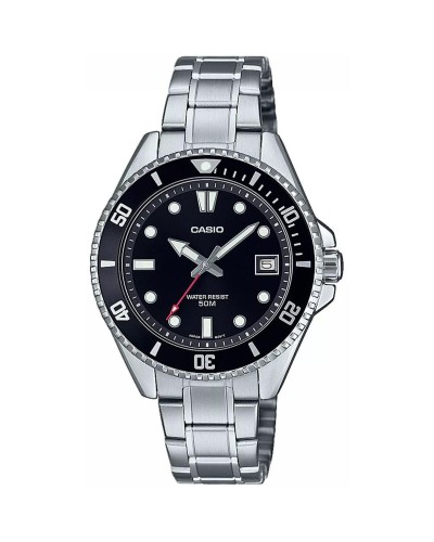 Miesten rannekellot Casio MDV-10D-1A1VDF Hopeinen (Ø 38,5 mm)