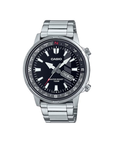 Miesten rannekellot Casio MTD-130D-1A2VDF Hopeinen (Ø 44 mm)