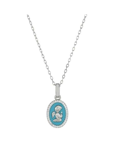 Ladies' Necklace Amen CLANSMBPE Blue Silver