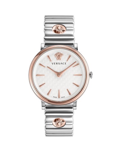 Reloj Unisex Versace V-CIRCLE Blanco Plateado (Ø 38 mm)