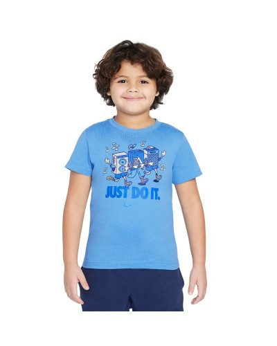 T shirt à manches courtes Enfant Nike Nkb Music Boxy Pals Ss Tee Bleu