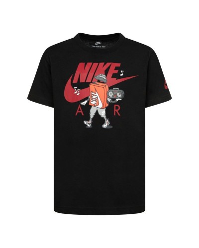 Camiseta de Manga Corta Infantil Nike Air Boxy Negro