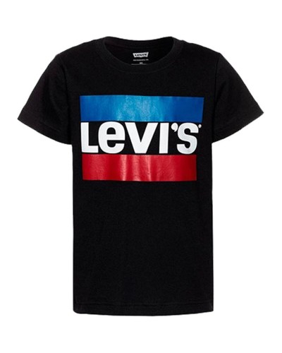 Barn T-shirt med kortärm Levi's LVB-SPORTSWEAR LOGO TEE Svart