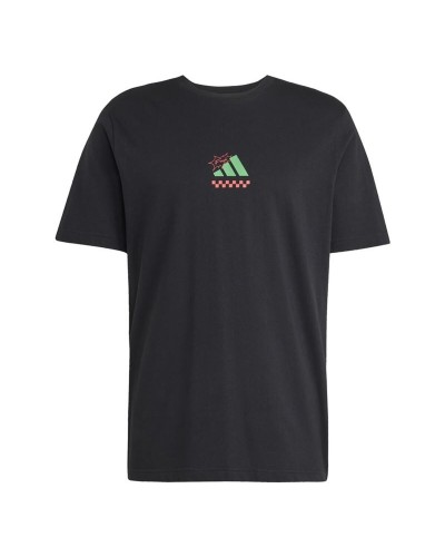 Herren Kurzarm-T-Shirt Adidas Pizza Schwarz