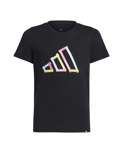 Camiseta de Manga Corta Infantil Adidas Negro