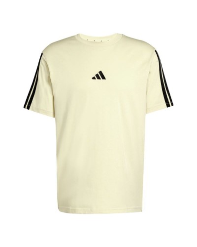 Camiseta de Manga Corta Hombre Adidas 3stripes Beige