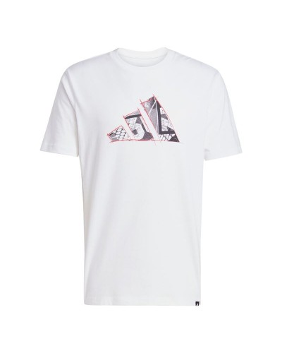 Men’s Short Sleeve T-Shirt Adidas Photo Logo White