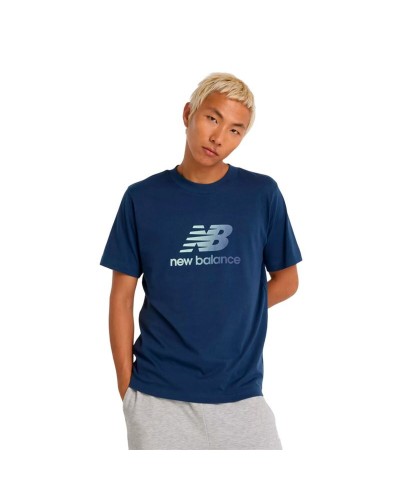 Men’s Short Sleeve T-Shirt New Balance Sport Essentials Gradient Dark blue