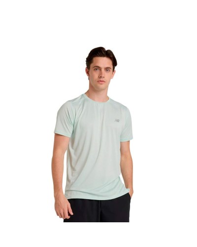 T-shirt med kortärm Herr New Balance Sport Essentials Ljusblå