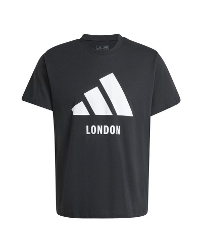 Heren-T-Shirt met Korte Mouwen Adidas London Zwart