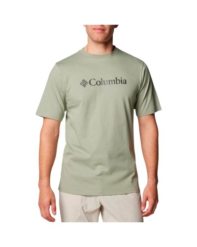 Camiseta de Manga Corta Hombre Columbia Csc Basic Logo Verde