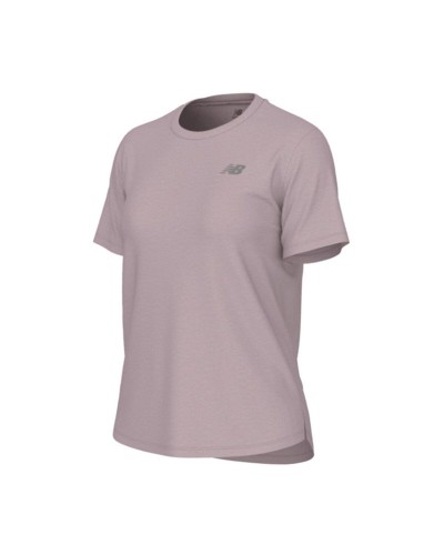 T-shirt med kortärm Dam New Balance Plommon