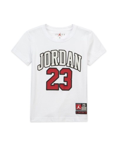 Maglia a Maniche Corte per Bambini Jordan Practice Flight Bianco