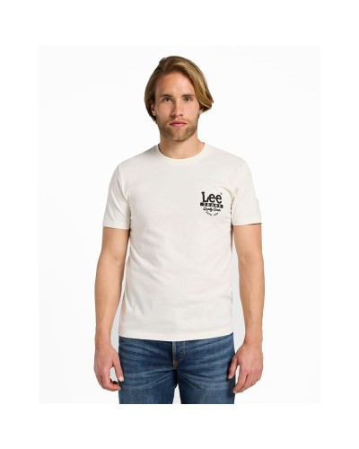 Herren Kurzarm-T-Shirt Lee Working West Weiß
