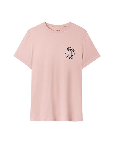 Men’s Short Sleeve T-Shirt Jimmy Lion Keith Haring x Jimmy Lion Pink