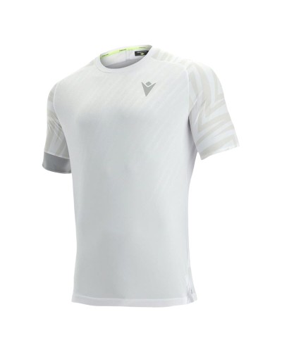 Men’s Short Sleeve T-Shirt Macron Prime Cb Pablo White Padel