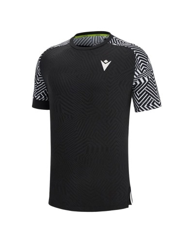 Maglia a Maniche Corte Uomo Macron Prime Cc Pablo II Nero Padel