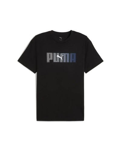 Maglia a Maniche Corte Uomo Puma Essentials Logo Lab Nero