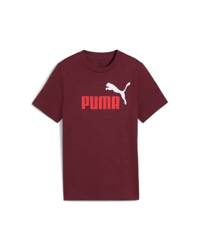 Maglia a Maniche Corte per Bambini Puma Essentials 2 Color No.1 Rosso Granato