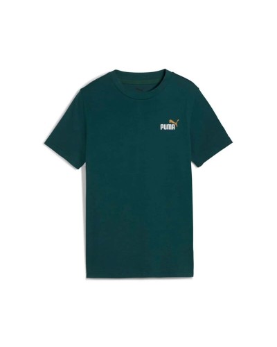 Child's Short Sleeve T-Shirt Puma Essentials 2 Color Green