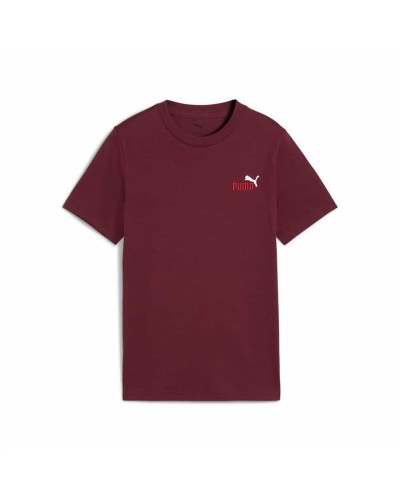 Camiseta de Manga Corta Infantil Puma Essentials 2 Granate