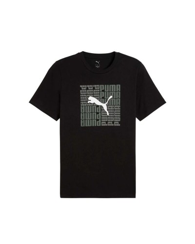 Camiseta de Manga Corta Hombre Puma Graphic Box Negro