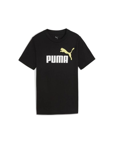 Kurzarm-T-Shirt für Kinder Puma Essentials 2 Color No.1 Log Schwarz