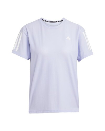 Women’s Short Sleeve T-Shirt Adidas Own the Run Lavendar Running