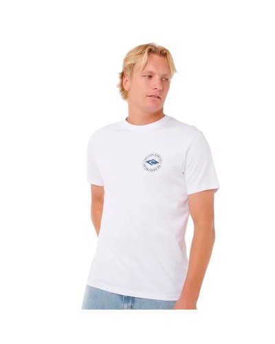 Camiseta de Manga Corta Hombre Rip Curl Staple Blanco