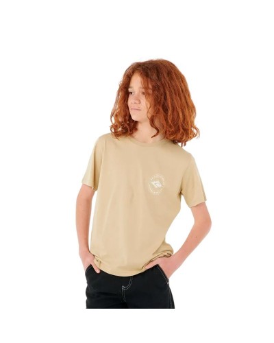 T shirt à manches courtes Enfant Rip Curl Stapler Tee Beige