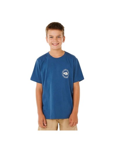 T shirt à manches courtes Enfant Rip Curl Stapler Bleu Blue marine