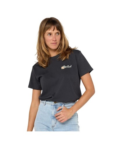 T-shirt à manches courtes femme Rip Curl Waikiki Standard Noir