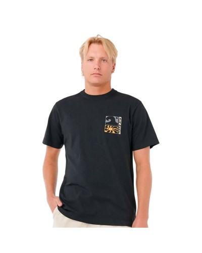 Men’s Short Sleeve T-Shirt Rip Curl Aots Ty Williams Coastline Tee Black