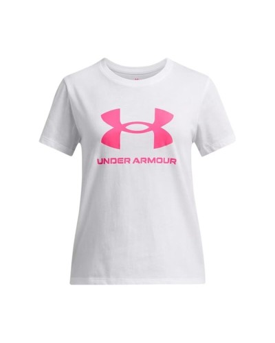 Barn T-shirt med kortärm Under Armour Big Logo Vit