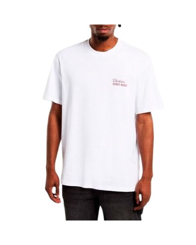 Maglia a Maniche Corte Uomo Dickies Donut House Ss Bianco