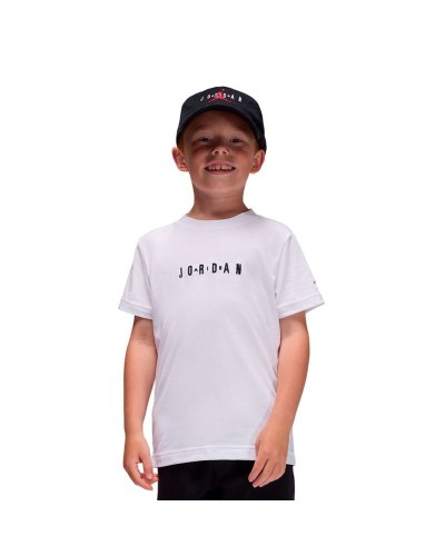 Lasten Lyhythihainen paita Jordan Mj Wordmark Emb Crew Valkoinen