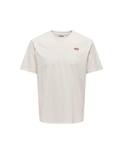 Heren-T-Shirt met Korte Mouwen Only & Sons Onsdawson Reg Wit