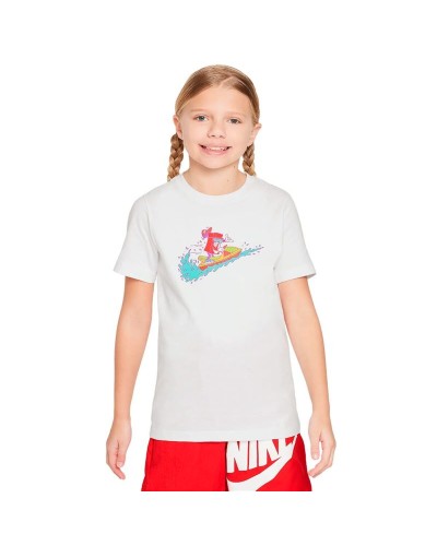 Lasten Lyhythihainen paita Nike Sportswear Big Valkoinen